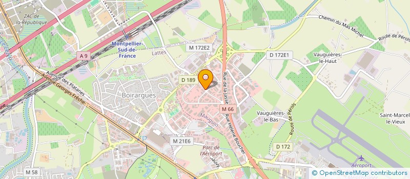 localisation de l'entreprise SCI S.B.M.  SAINT-AUNES