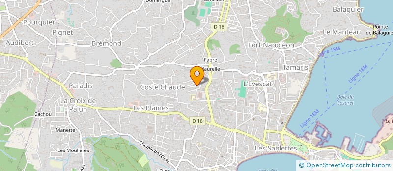localisation de l'entreprise SCI S.C.B.A 83 à LA SEYNE SUR MER