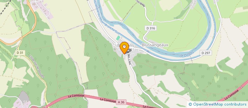 localisation de l'entreprise SCI S.C.C.  L'ISLE-SUR-LE-DOUBS