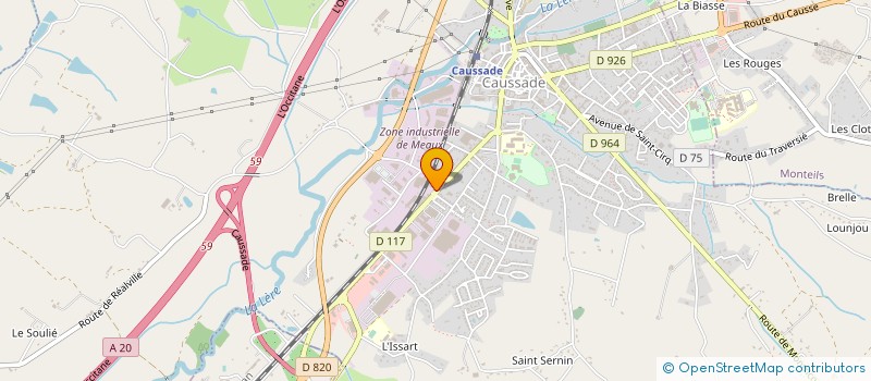 localisation de l'entreprise SCI S.D.F.  CAUSSADE