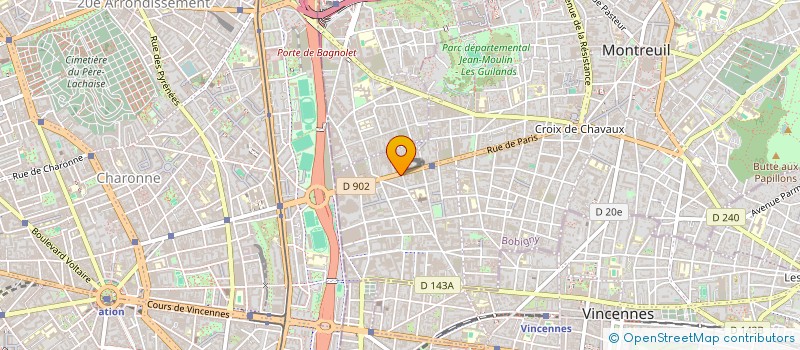 localisation de l'entreprise SCI S.E.A à MONTREUIL