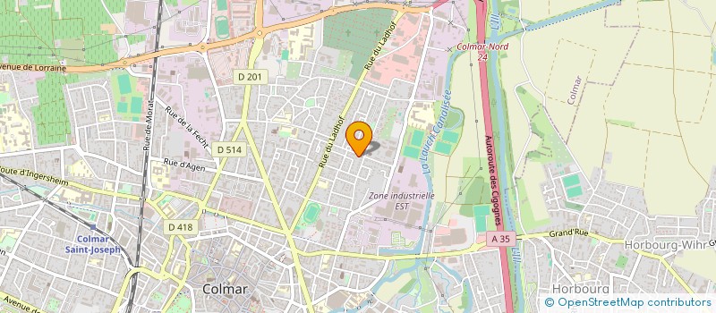 localisation de l'entreprise SCI S.E.B.A.  COLMAR