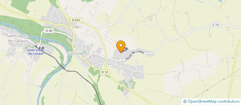 localisation de l'entreprise SCI S.E.S.N.S  GIROUSSENS