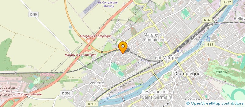 localisation de l'entreprise SCI S.E.V.  MARGNY-LES-COMPIEGNE