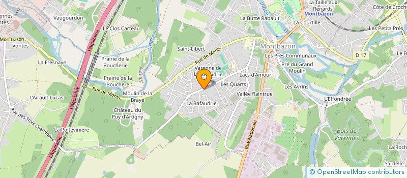 localisation de l'entreprise SCI S ET F SIMON  MONTBAZON