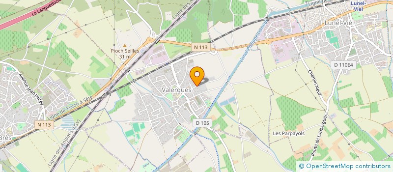 localisation de l'entreprise SCI S.G. BAILLARGUES  VALERGUES