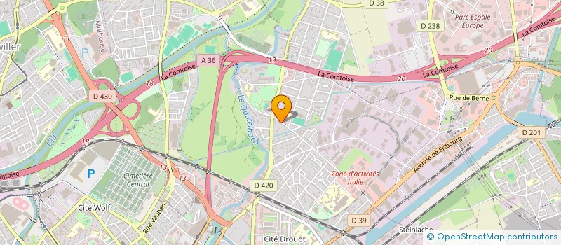 localisation de l'entreprise SCI S.I.R  ILLZACH