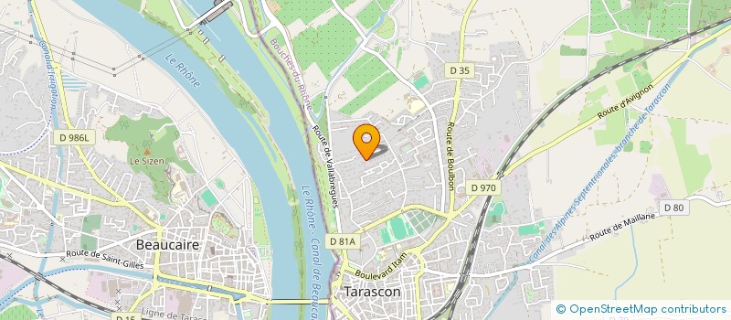 localisation de l'entreprise SCI S.J.A.  TARASCON