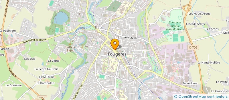 localisation de l'entreprise SCI S.M.C.B.  FOUGERES