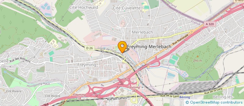 localisation de l'entreprise SCI S.M.C.B.  FREYMING-MERLEBACH