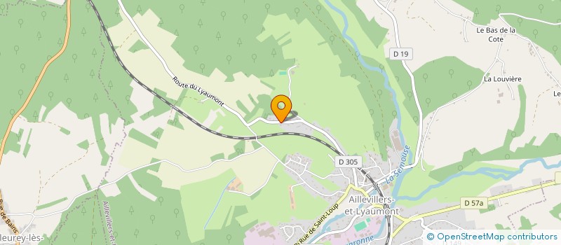 localisation de l'entreprise SCI S.M.J.  AILLEVILLERS-ET-LYAUMONT