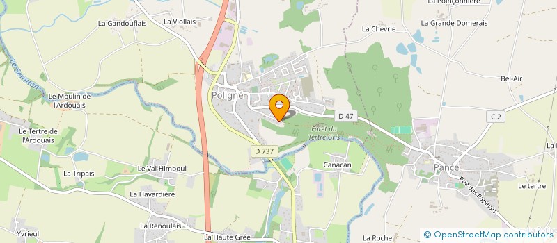 localisation de l'entreprise SCI S.M.N.  POLIGNE