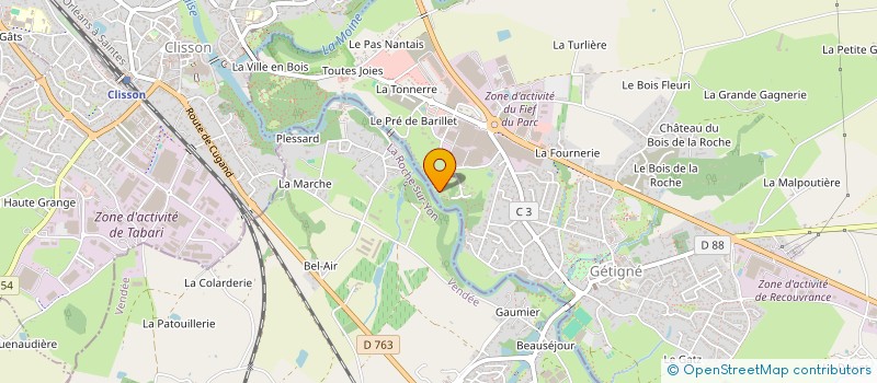 localisation de l'entreprise SCI S.P.E.  GETIGNE