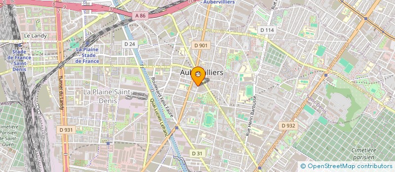 localisation de l'entreprise SCI S R T 1  AUBERVILLIERS