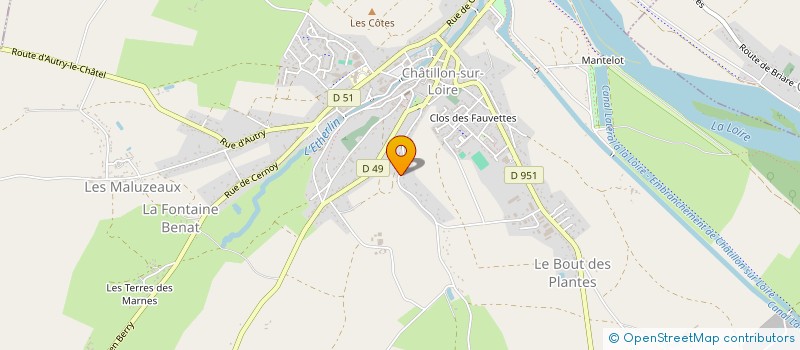 localisation de l'entreprise SCI S.S.C.  CHATILLON-SUR-LOIRE