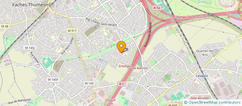 localisation de l'entreprise SCI S.W.H  RONCHIN