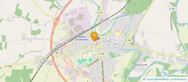 localisation de l'entreprise SCI S.Y.  RUFFEC