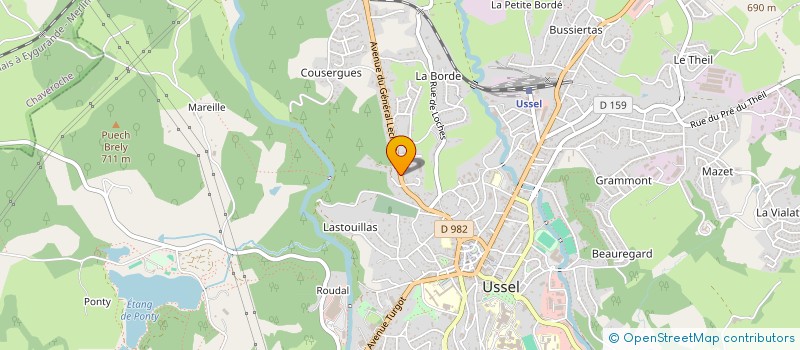 localisation de l'entreprise SCI S2C à USSEL