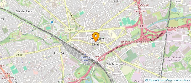 localisation de l'entreprise SCI S2C2J  LENS