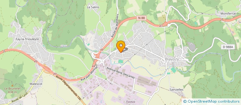 localisation de l'entreprise SCI S2M  BLAVOZY