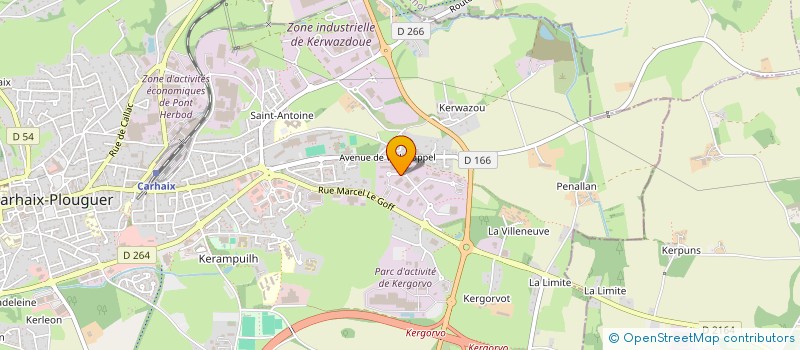 localisation de l'entreprise SCI S3C  CARHAIX PLOUGUER