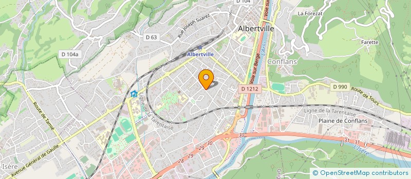 localisation de l'entreprise SCI S4  ALBERTVILLE