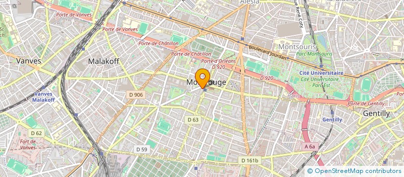 localisation de l'entreprise SCI SAADA MAUGIS  MONTROUGE