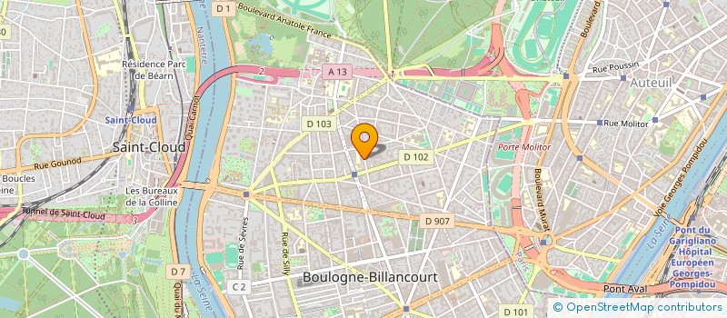 localisation de l'entreprise SCI SABA à BOULOGNE-BILLANCOURT