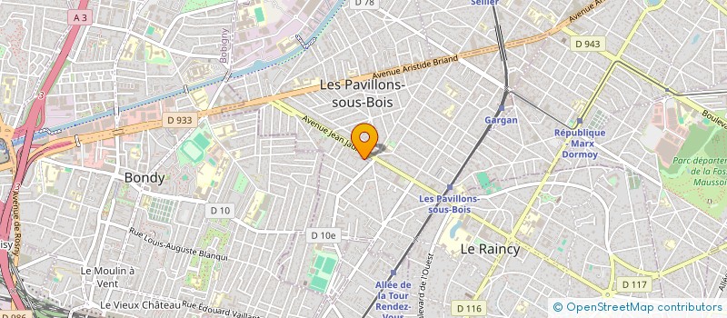localisation de l'entreprise SCI SABELA  LES PAVILLONS-SOUS-BOIS