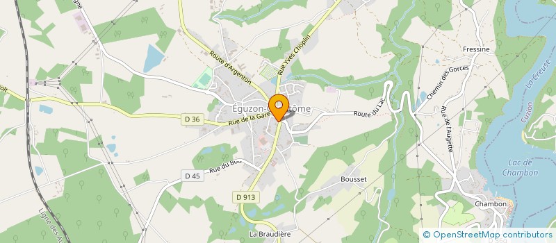 localisation de l'entreprise SCI SABIL à EGUZON-CHANTOME