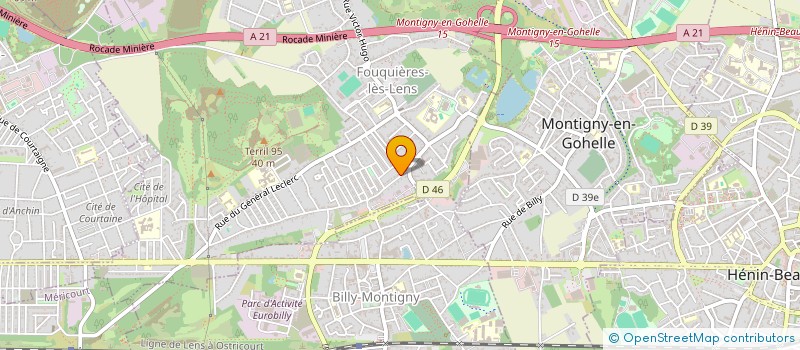 localisation de l'entreprise SCI SABINE  FOUQUIERES-LES-LENS