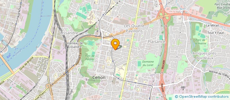 localisation de l'entreprise SCI SABIO  CENON