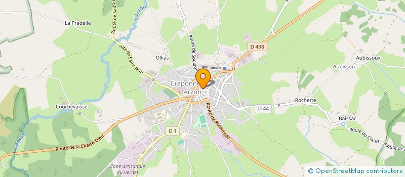 localisation de l'entreprise SCI SABOT DE BRIDES  CRAPONNE-SUR-ARZON