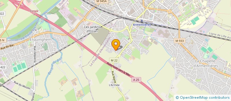 localisation de l'entreprise SCI SACA  LA CHAPELLE-D'ARMENTIERES