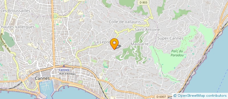 localisation de l'entreprise SCI SACHA à CANNES