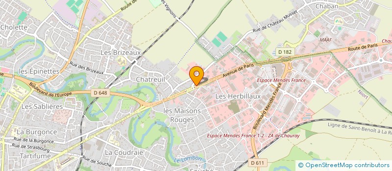 localisation de l'entreprise SCI SACHAL  NIORT