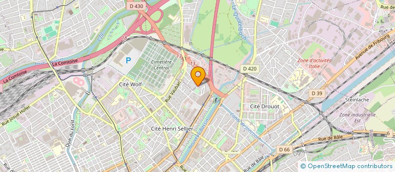 localisation de l'entreprise SCI SACI  ILLZACH