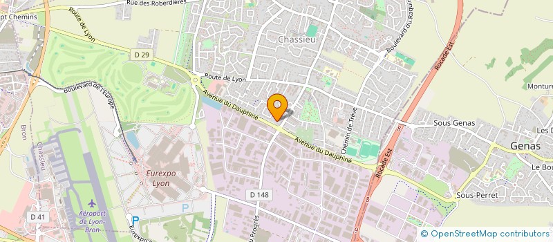 localisation de l'entreprise SCI SACOUE  CHASSIEU