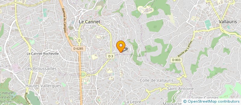 localisation de l'entreprise SCI SAD à LE CANNET