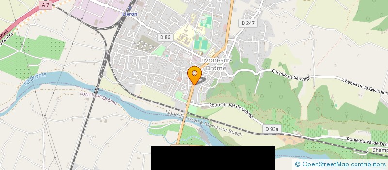 localisation de l'entreprise SCI SADAK & BENSAID  LIVRON-SUR-DROME