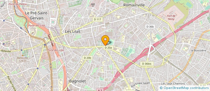 localisation de l'entreprise SCI SADI à BAGNOLET