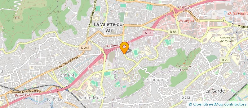 localisation de l'entreprise SCI SADI à LA VALETTE-DU-VAR
