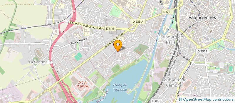 localisation de l'entreprise SCI SADIMO  VALENCIENNES