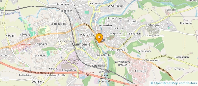 localisation de l'entreprise SCI SAEL  QUIMPERLE