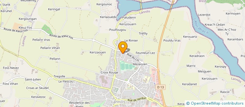 localisation de l'entreprise SCI SAF  LANNILIS