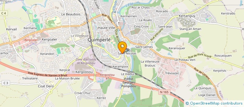 localisation de l'entreprise SCI SAFEWATER  QUIMPERLE