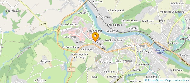 localisation de l'entreprise SCI SAFI  AIXE-SUR-VIENNE