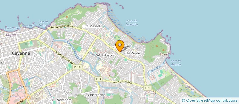 localisation de l'entreprise SCI SAFIRO  CAYENNE