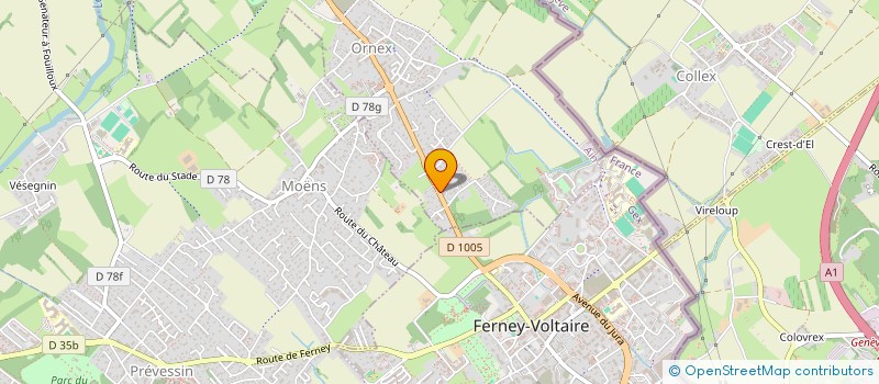 localisation de l'entreprise SCI SAFRAN  ORNEX