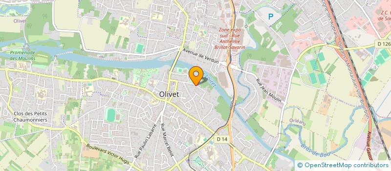 localisation de l'entreprise SCI SAFRED à OLIVET